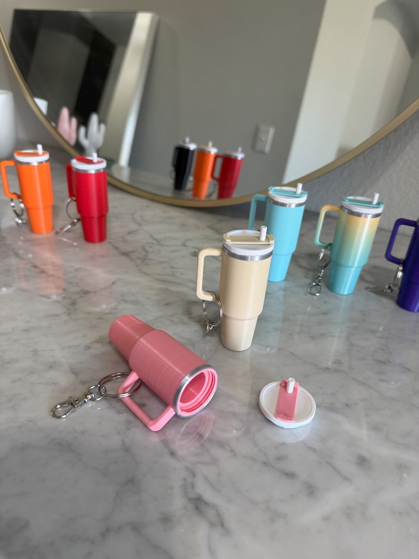 Mini Tumbler Chapstick keychain