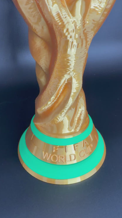 Gold Soccer Trophy Replica, 3D Printed Champion Display Statue