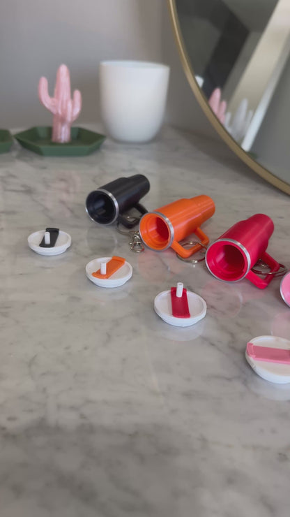 Mini Tumbler Chapstick keychain
