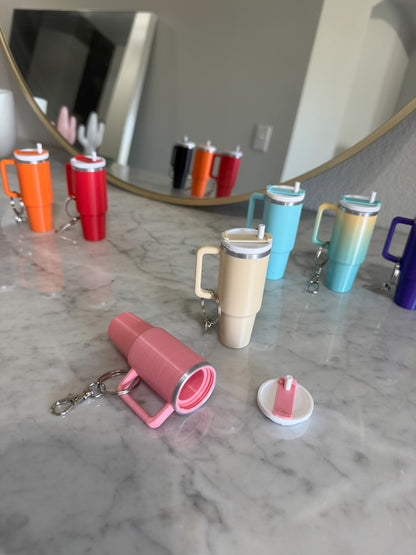 Mini Tumbler Chapstick keychain